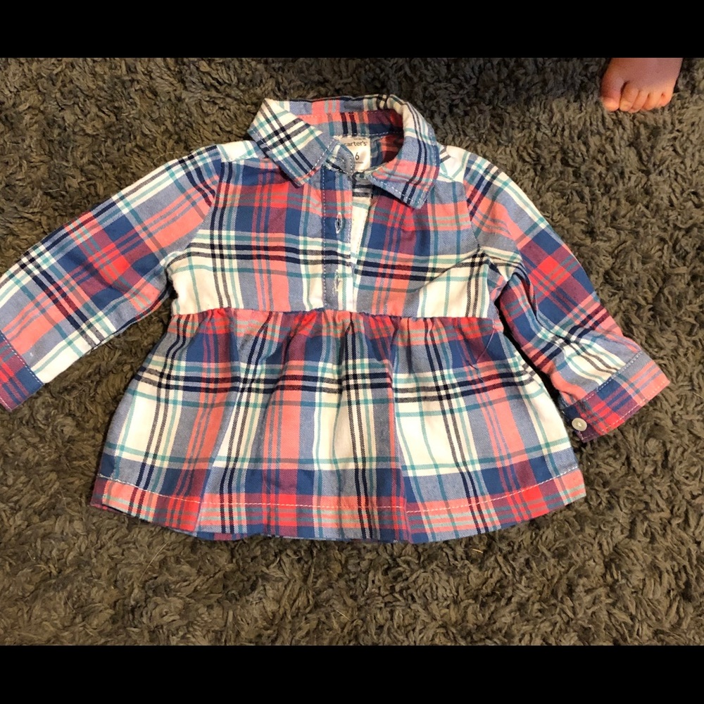 Carters 6 month plaid shirt